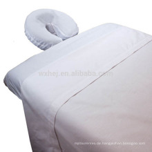 Weißes 100% Baumwolle Bett ausgestattet Massage Tischplatte / Abdeckung